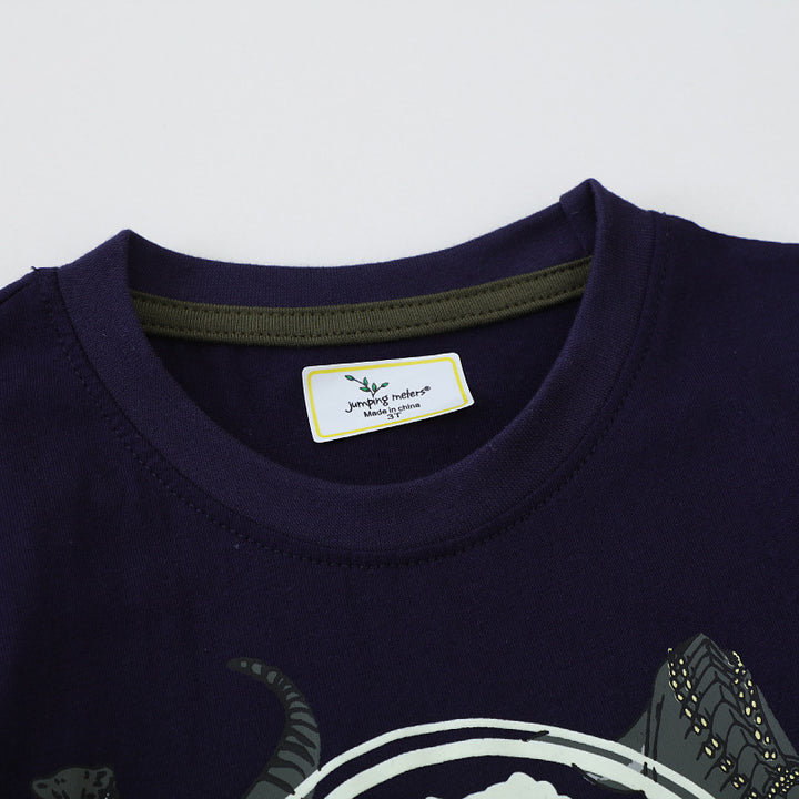 Boys T-shirt with glowing dinosaur design Mune Fashion