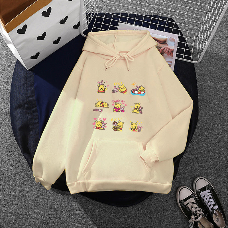 Women's hoodie with multiple comic emote print, oversized cut and soft lining Mune Fashion