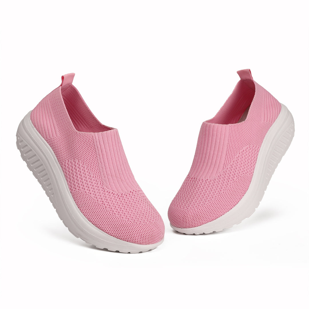 Ladies' Slip-On Knitted Shoe with Elastic Entry and Visc elastic Comfort Sole Mune Fashion