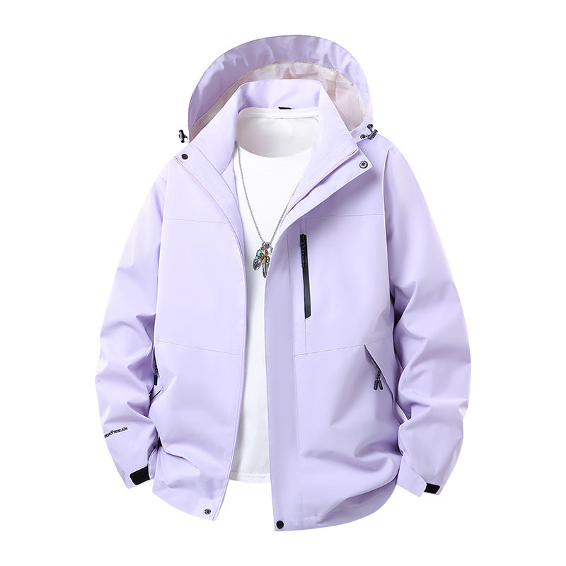 Men's Technical Softshell Rain Jacket with Taped Seams, Adjustable Hood and Water-Repellent Zippers Mune Fashion