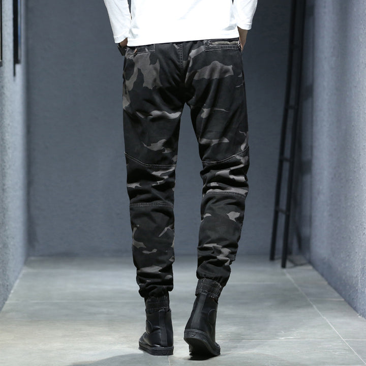 Herren Camouflage-Utility-Joggerhose mit verstärkten Kniepaneelen, verdeckten Reißverschlusstaschen und elastischem Knöchelabschluss Mune Fashion