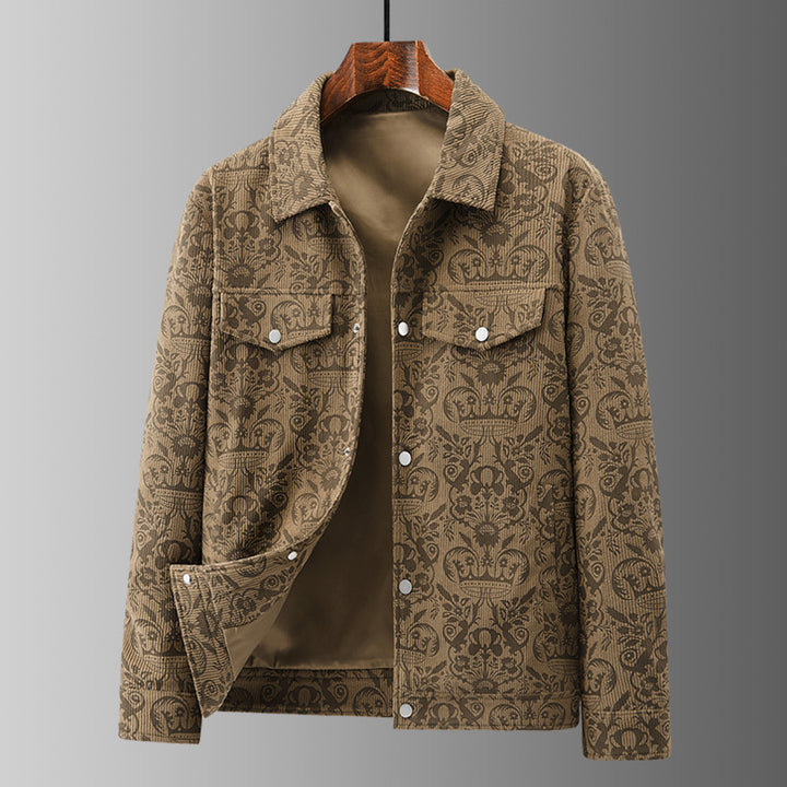 Ladies Elegant Utility Jacket with Floral Pattern Mune Fashion