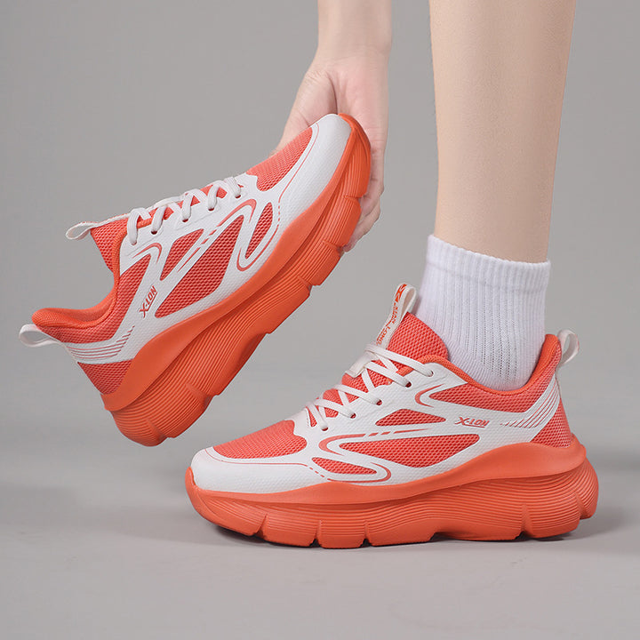 Women's trendy volume sneakers with breathable mesh, reinforcing overlays, and extra cushioned wedge sole Mune Fashion