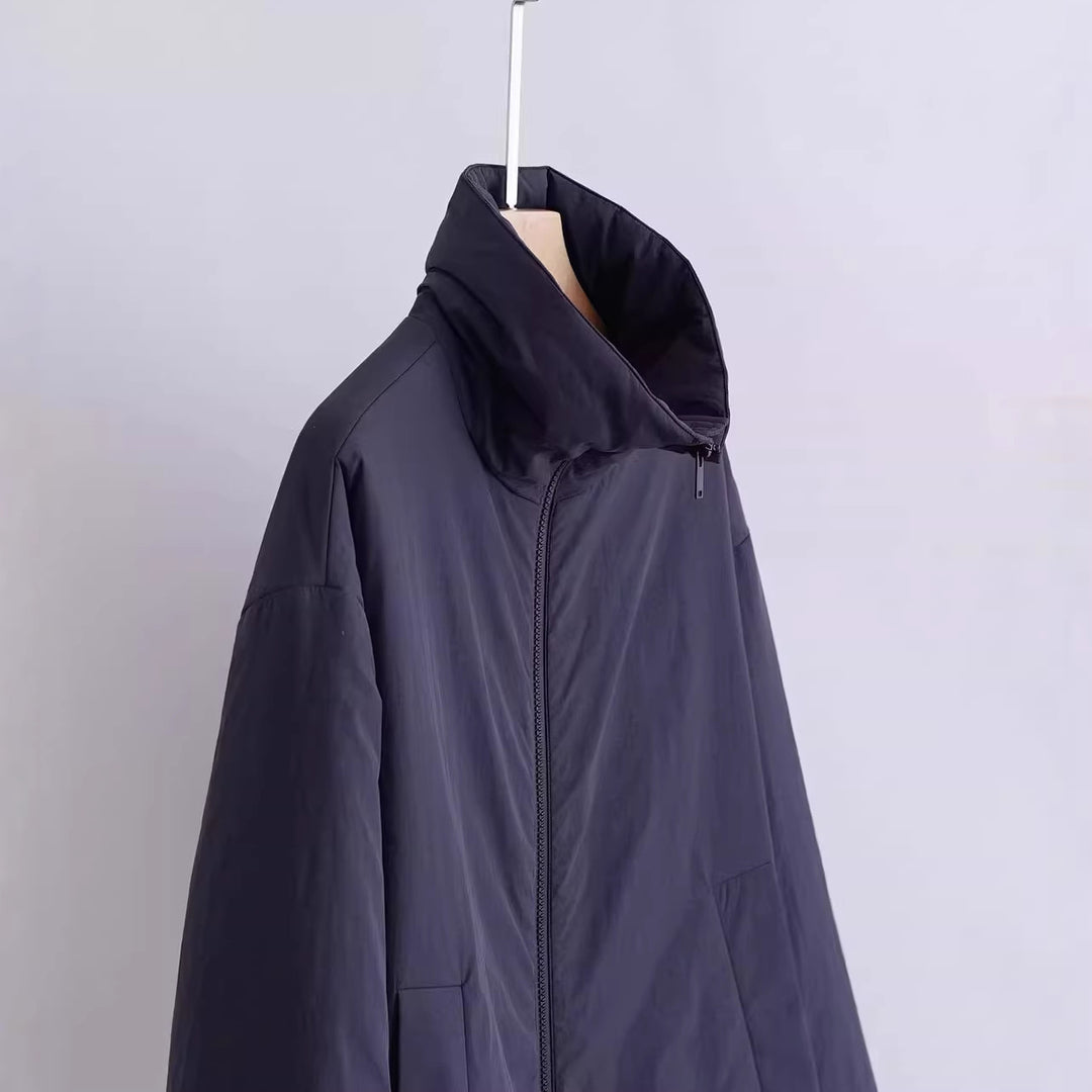 Women's transitional jacket with high collar and side pockets Mune Fashion