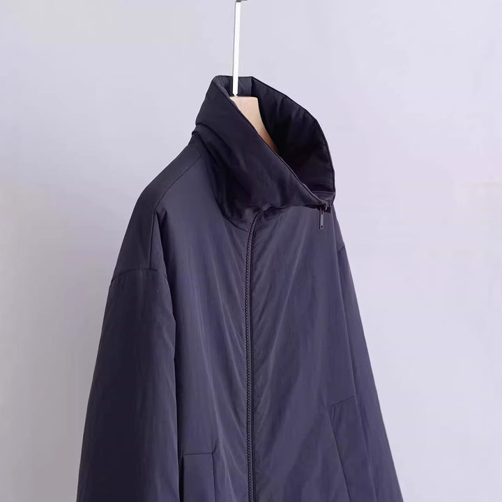 Women's transitional jacket with high collar and side pockets Mune Fashion