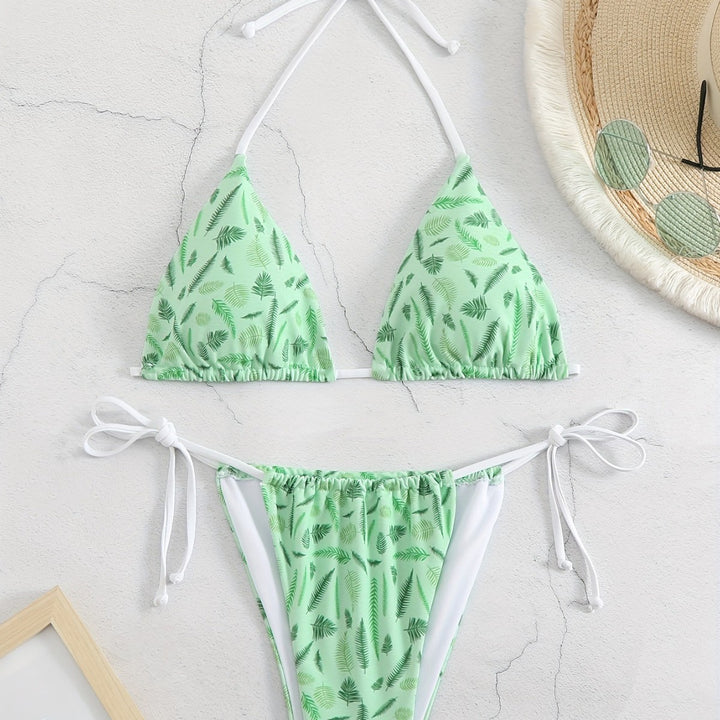Women's trendy triangle bikini with botanical print Mune Fashion