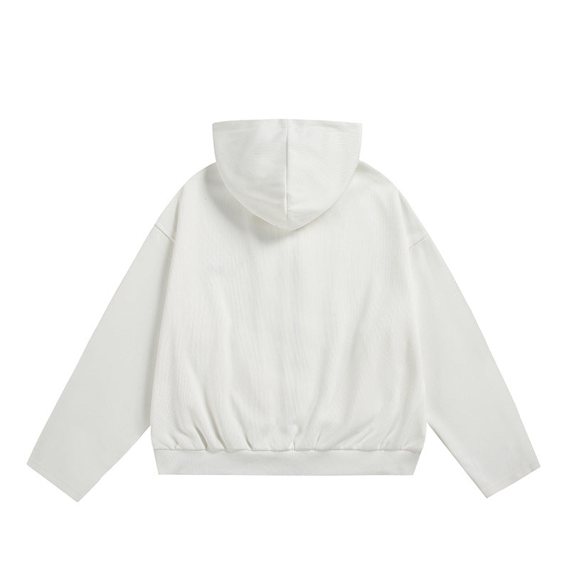 Unisex Oversize Hooded Jacket with Two-Way Zipper, Straight Hem, and Subtle Logo Emblem Mune Fashion