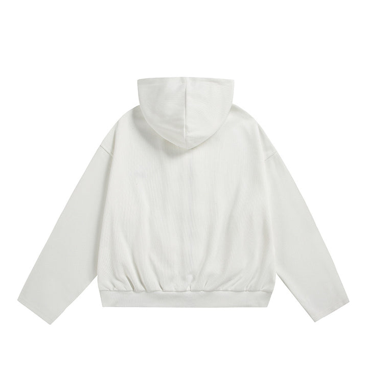 Unisex Oversize Hooded Jacket with Two-Way Zipper, Straight Hem, and Subtle Logo Emblem Mune Fashion