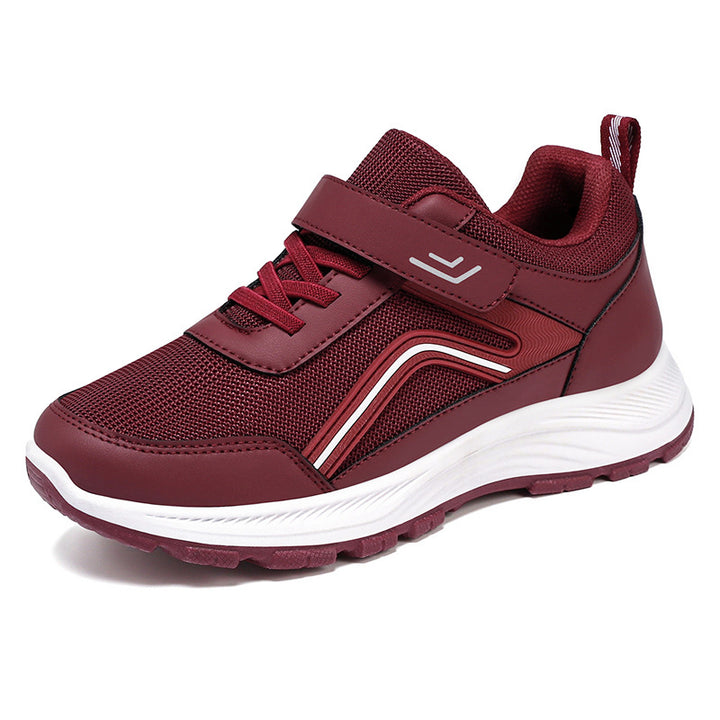 Ladies' nano comfort everyday sneakers with Velcro strap, padded shaft and shock-absorbing lightweight sole Mune Fashion