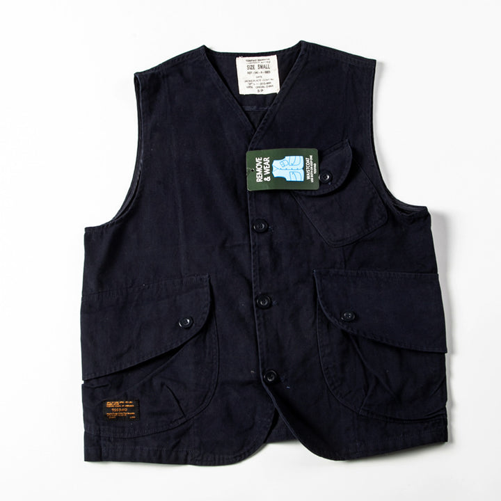 Men's Utility Vest with Multiple Patch Pockets Made of Durable Canvas Mune Fashion