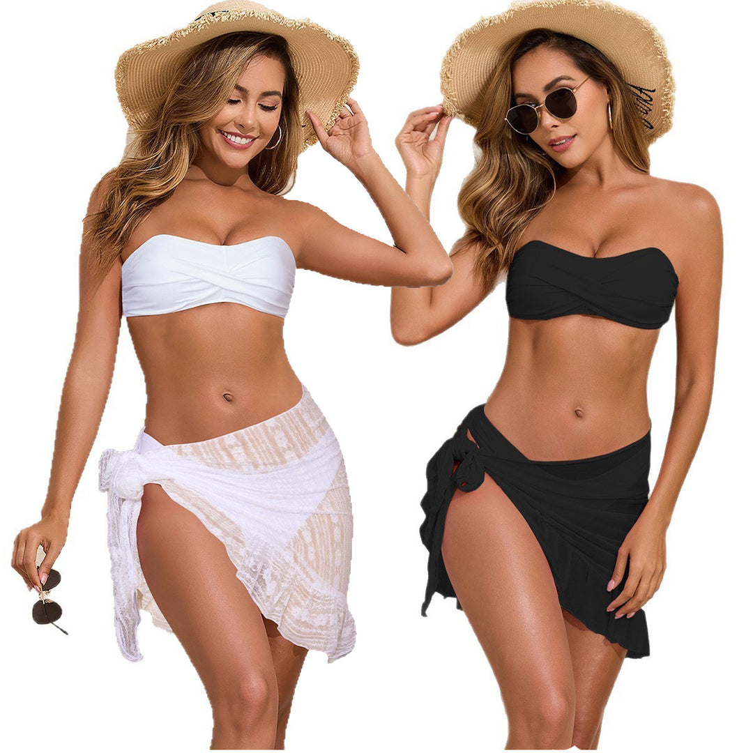 Ladies Bandeau Bikini with airy wrap frill Mune Fashion
