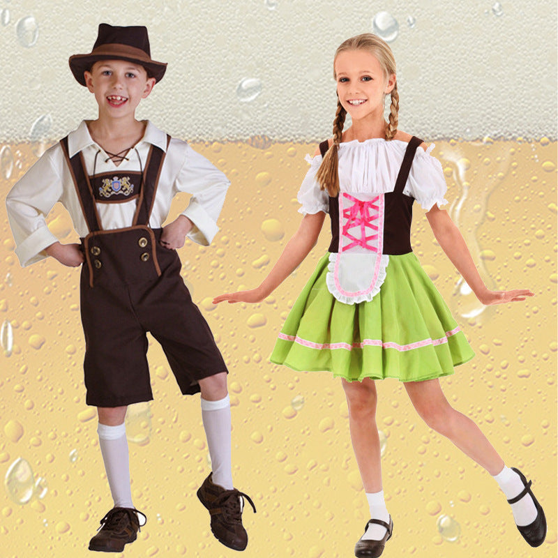 Boys' traditional costume with long blouse and suspenders Mune Fashion