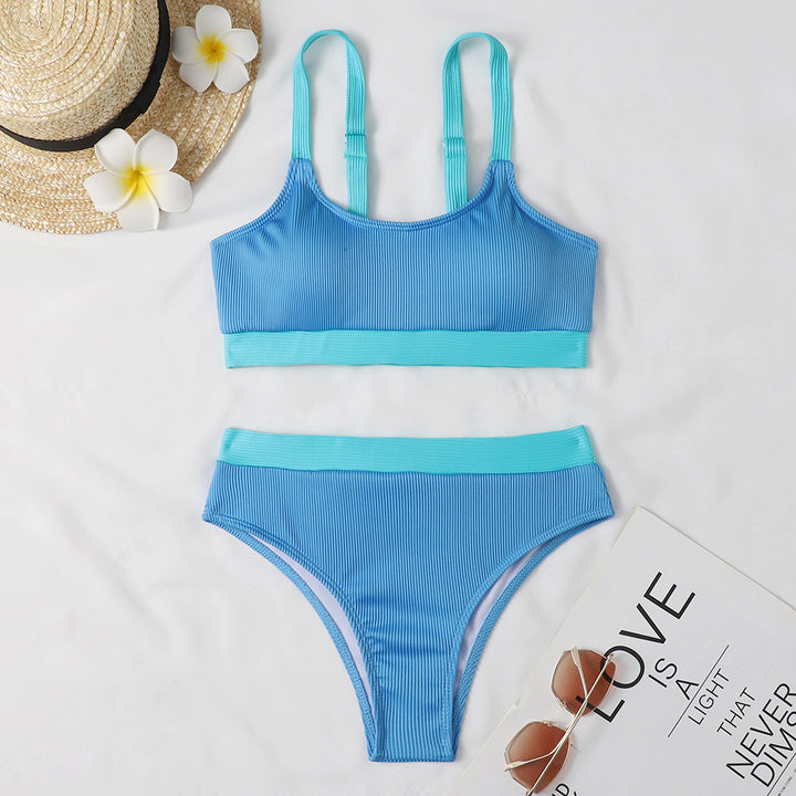 Ladies bikini set with sophisticated ribbed design and adjustable straps Mune Fashion