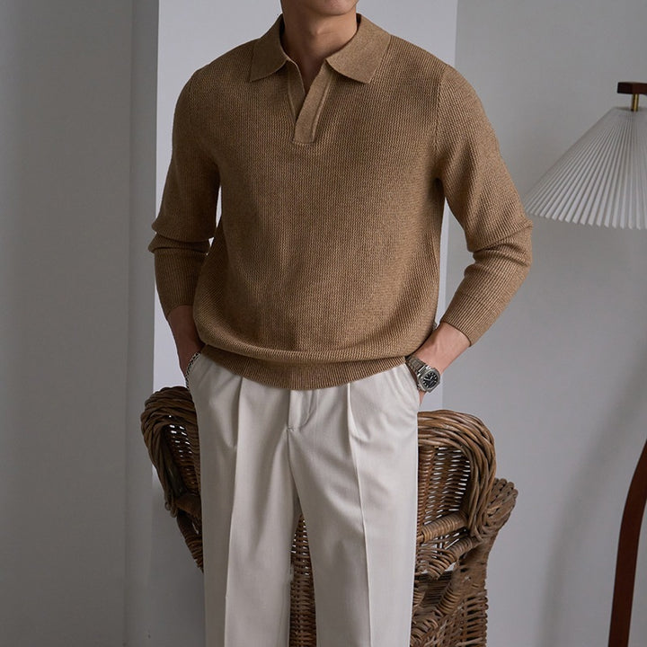 Men's Fashionable Polo Sweater Mune Fashion