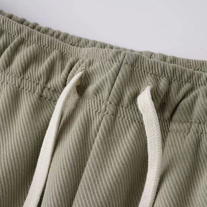 Men's Comfortable Casual Pants with Elastic Waistband and Side Pockets Mune Fashion