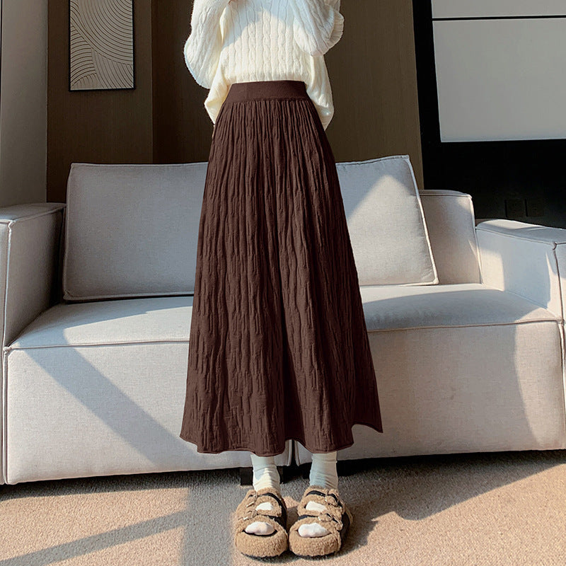 Ladies Long Pleated Skirt Mune Fashion