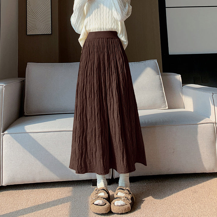 Ladies Long Pleated Skirt Mune Fashion