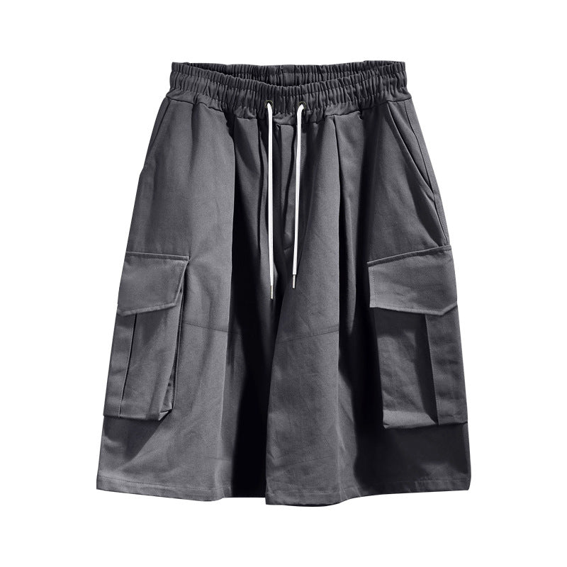 Women nan Cargo-Midi skirt with elastic drawstring waistband and patch flap pockets Mune Fashion