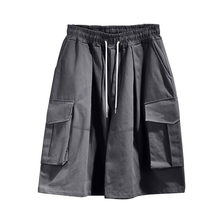 Women nan Cargo-Midi skirt with elastic drawstring waistband and patch flap pockets Mune Fashion