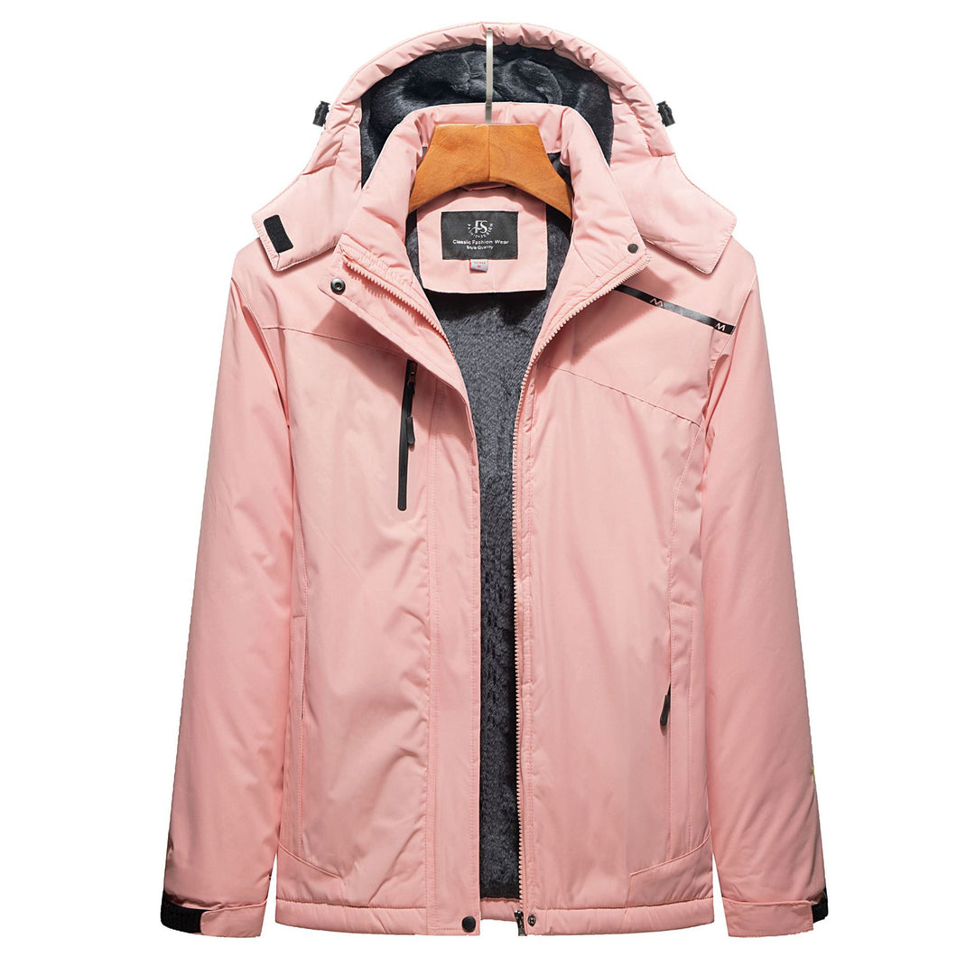 Women's functional parka with removable hood and warming fleece lining Mune Fashion