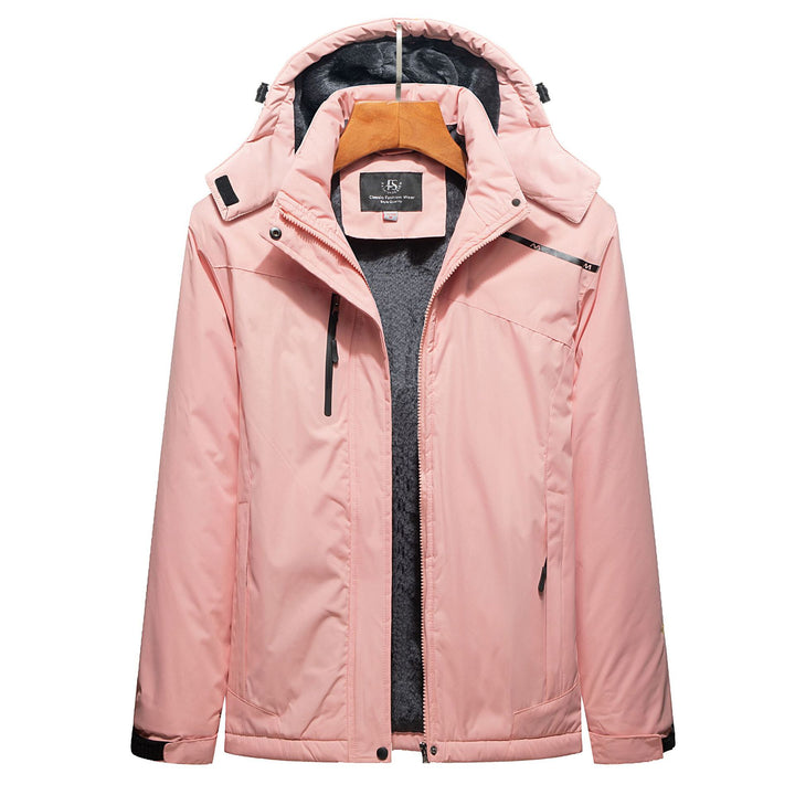 Women's functional parka with removable hood and warming fleece lining Mune Fashion
