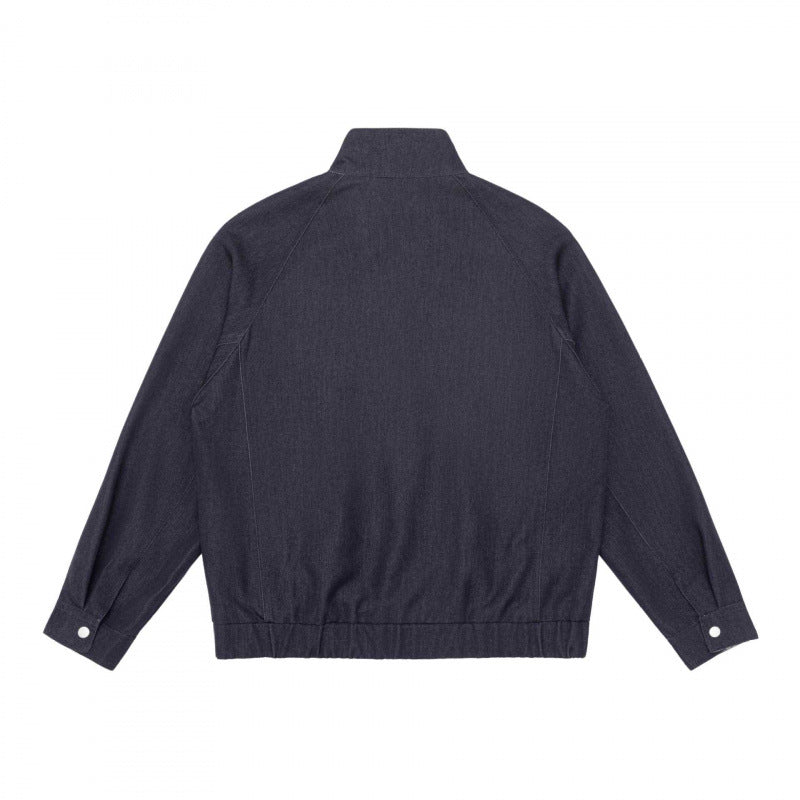 Men's lightly padded bomber-style blouson jacket with stand-up collar, checked lining and elastic hem Mune Fashion