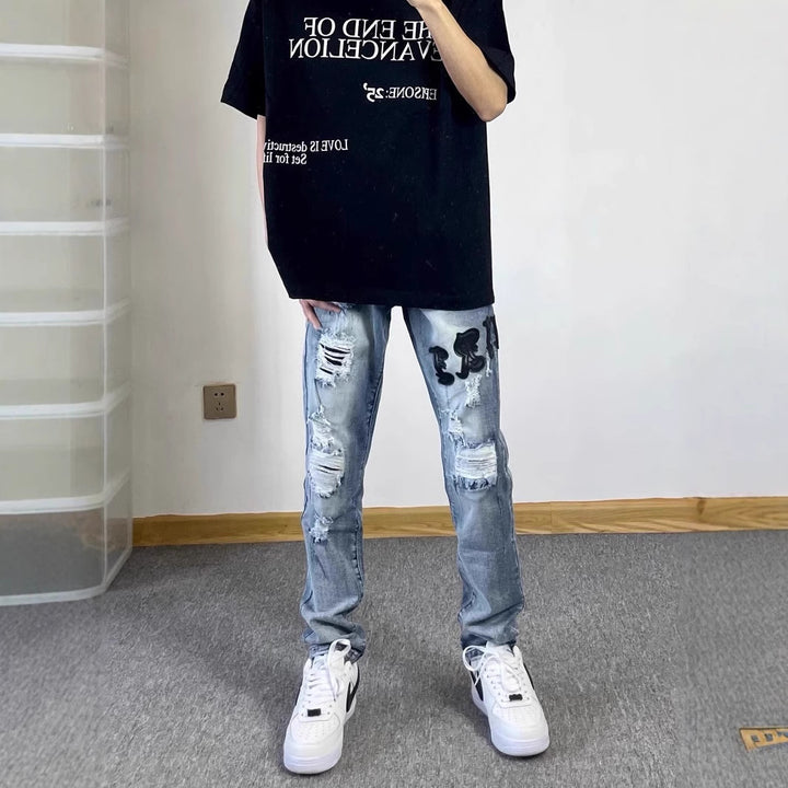 Men's Fashion Ripped Jeans in Vintage Style Mune Fashion