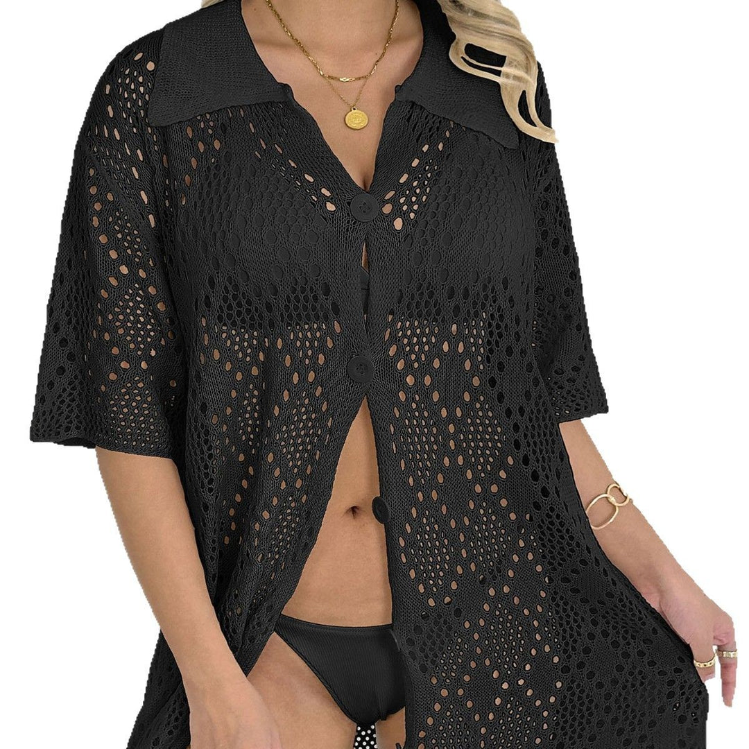 Women's casual beach slouch shirt made of mesh material Mune Fashion