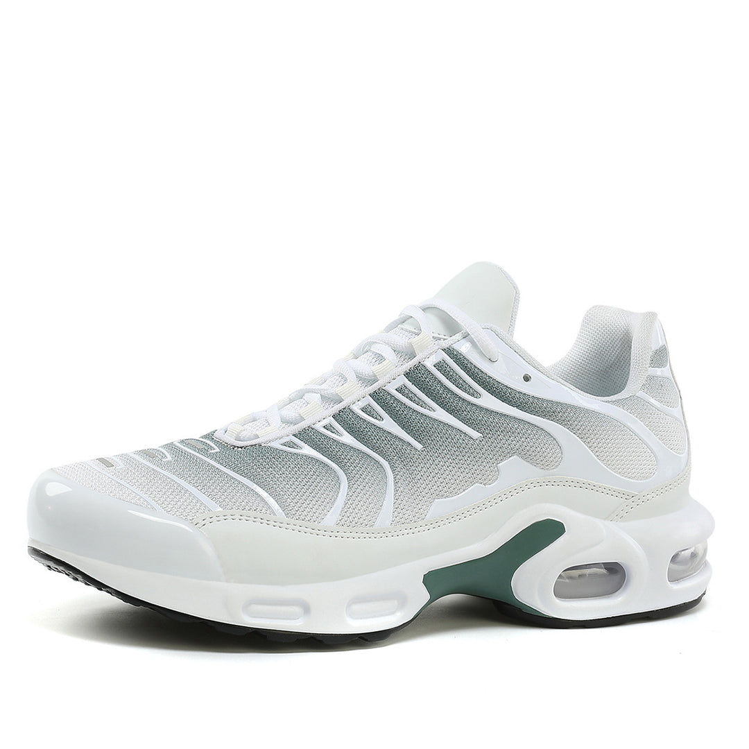 Men's Cushioned Sports Sneakers with Visible Air Chamber and Breathable Gradient Knit Mune Fashion