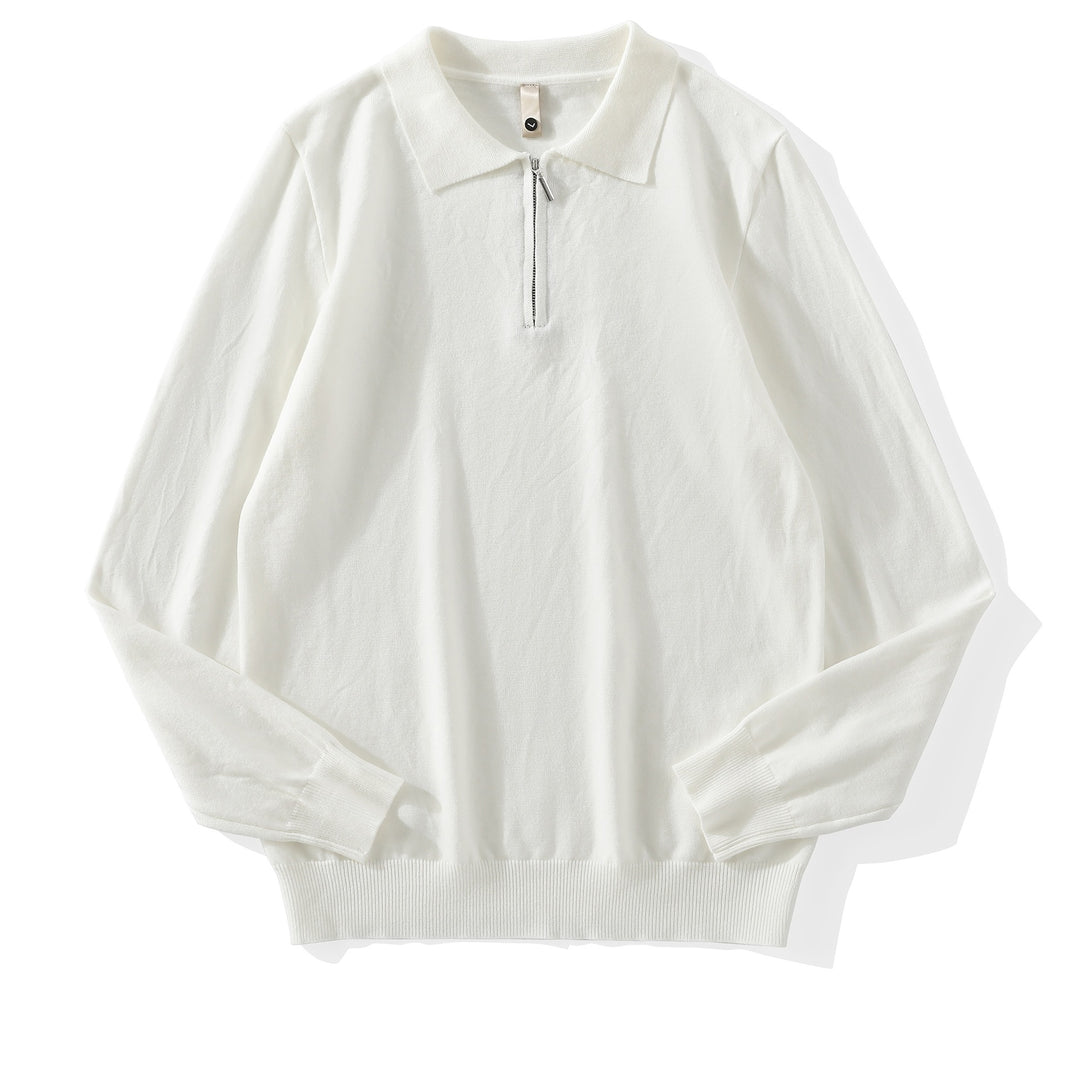 Men's Modern Pullover with Stand-up Collar and Zipper Mune Fashion