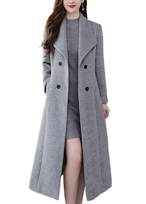 Ladies Long Wool Coat Mune