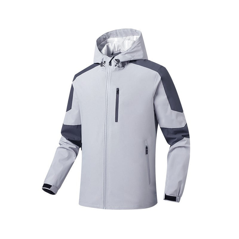 Men's Breathable Softshell-Hardshell Hybrid Jacket with Hood and Waterproof Zipper Pockets Mune Fashion
