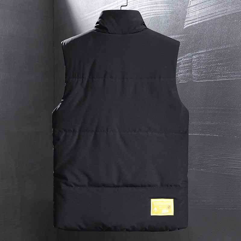 Men's Insulated Outdoor Vest with High Standing Collar, Multifunctional Pockets and Distinctive Webbing Mune Fashion