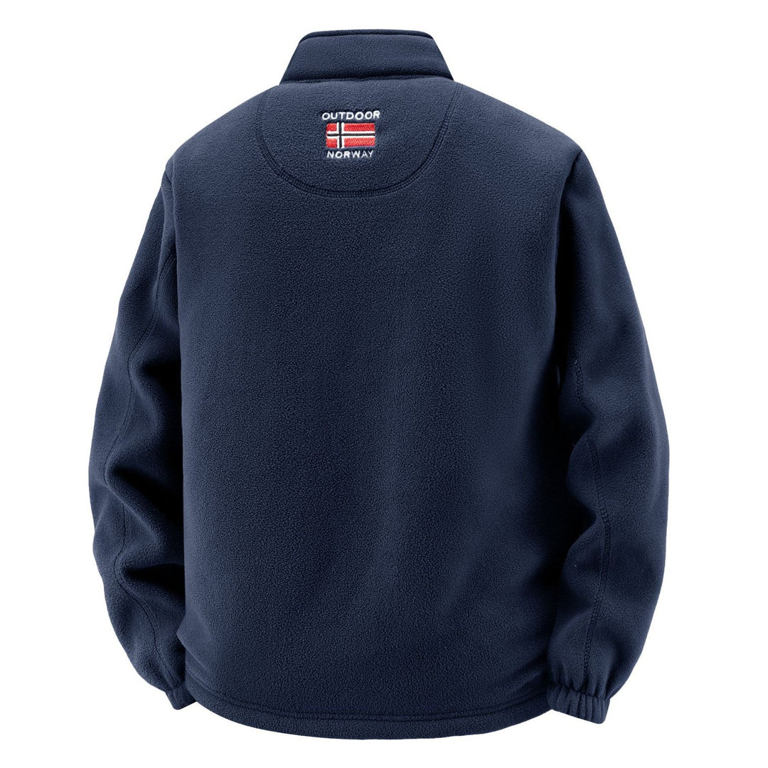 Men's thermal fleece jacket with teddy inner lining and stand-up collar Mune Fashion