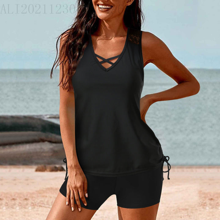 Ladies sporty tankini with shorts Mune Fashion