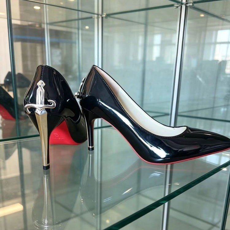 Ladies Patent Leather Stiletto Pumps Mune Fashion