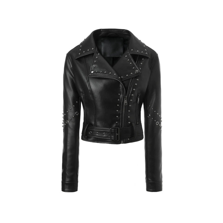 Women's Elegant Slim-Fit Faux Leather Jacket Mune Fashion