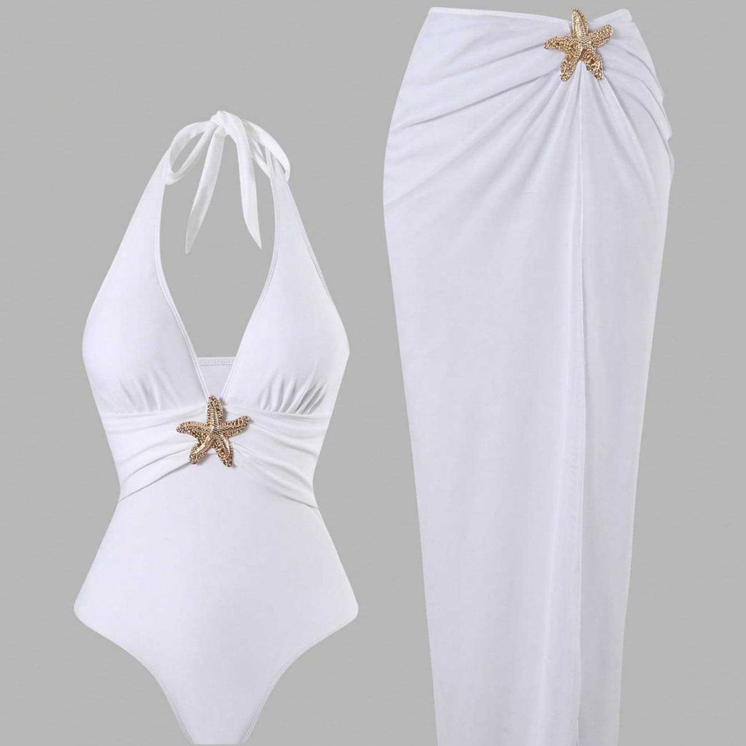 Ladies Elegant Swimsuit with Versatile Wrap Skirt Mune Fashion