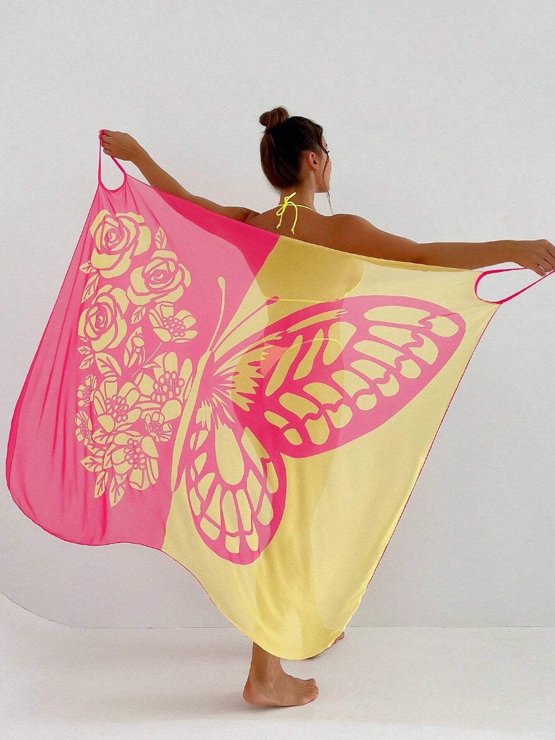 Damen Strandtuch mit elegantem Schmetterlingsdruck Echo Archiv