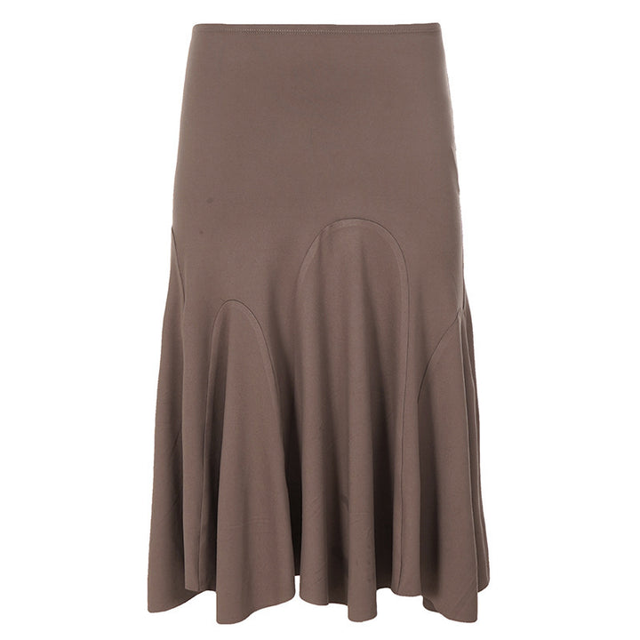 Women's midi skirt with flared panels and shaped seams Mune Fashion
