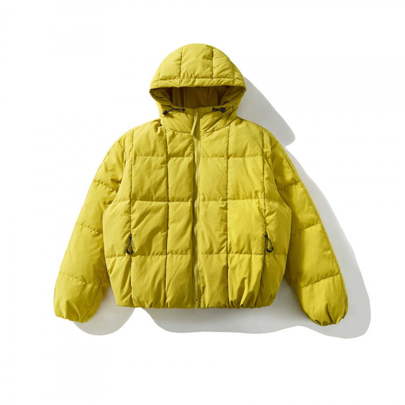 Unisex Oversized Quilted Hoodie with Square Quilting and Elastic Hem Mune Fashion