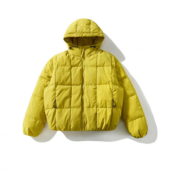 Unisex Oversized Quilted Hoodie with Square Quilting and Elastic Hem Mune Fashion