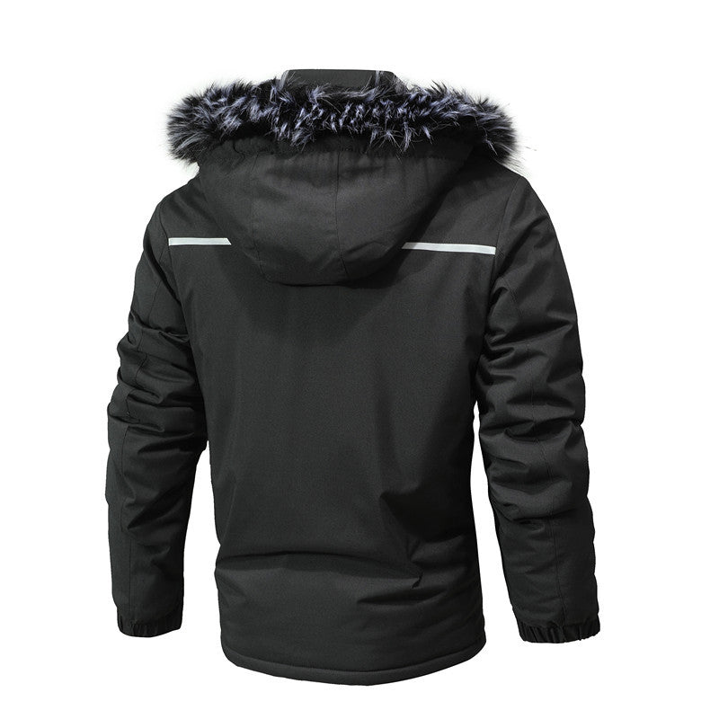 Men's Thermal Parka with Faux Fur Hood and Water-Repellent Insulation Mune Fashion