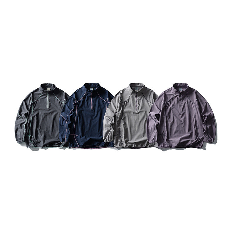 Unisex Lightweight Tech Half-Zip Pullover with Raglan Sleeves Mune Fashion