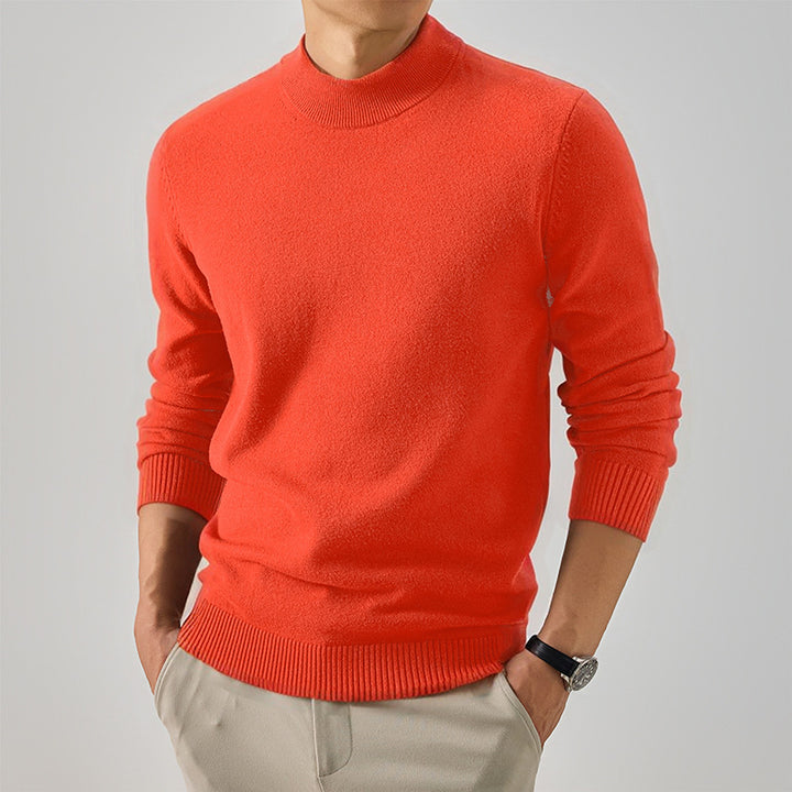 Men's Short High Neck Fine Knit Sweater with Slim Silhouette Mune Fashion