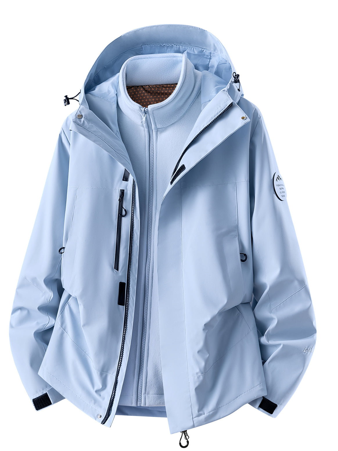 Men's waterproof outdoor jacket with removable fleece inner jacket Mune Fashion