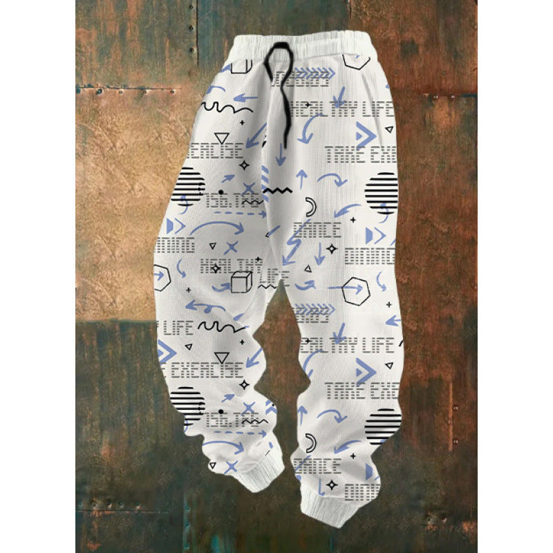 Women's Comfortable Leisure Pants with Creative Print Mune Fashion