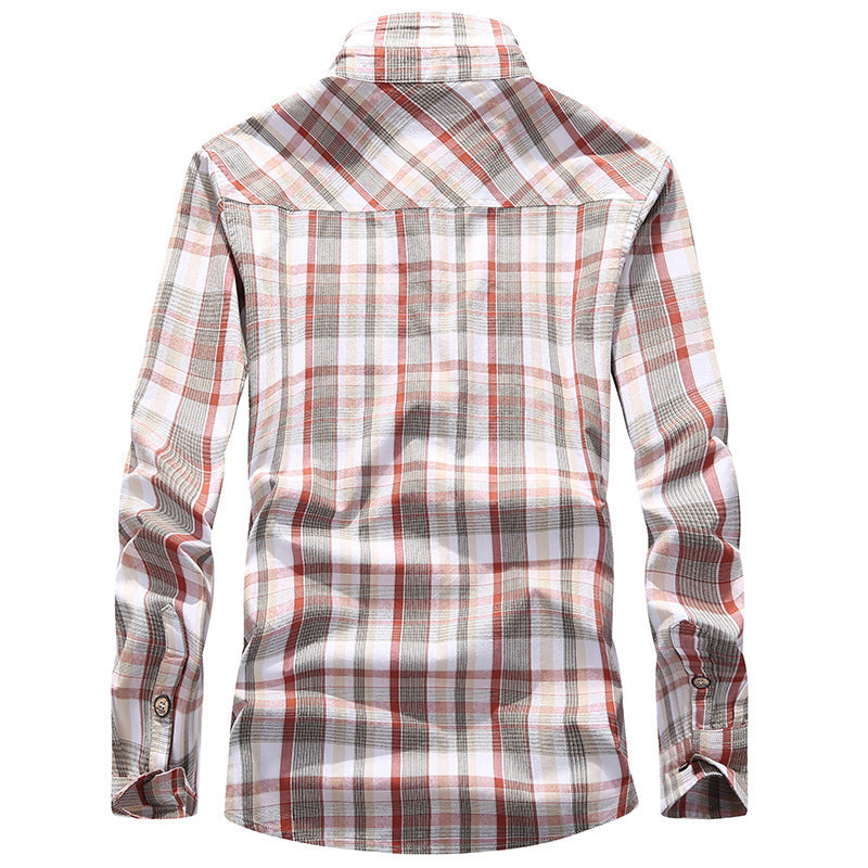 Men's checked shirt jacket in worker style with chest flap pockets Mune Fashion