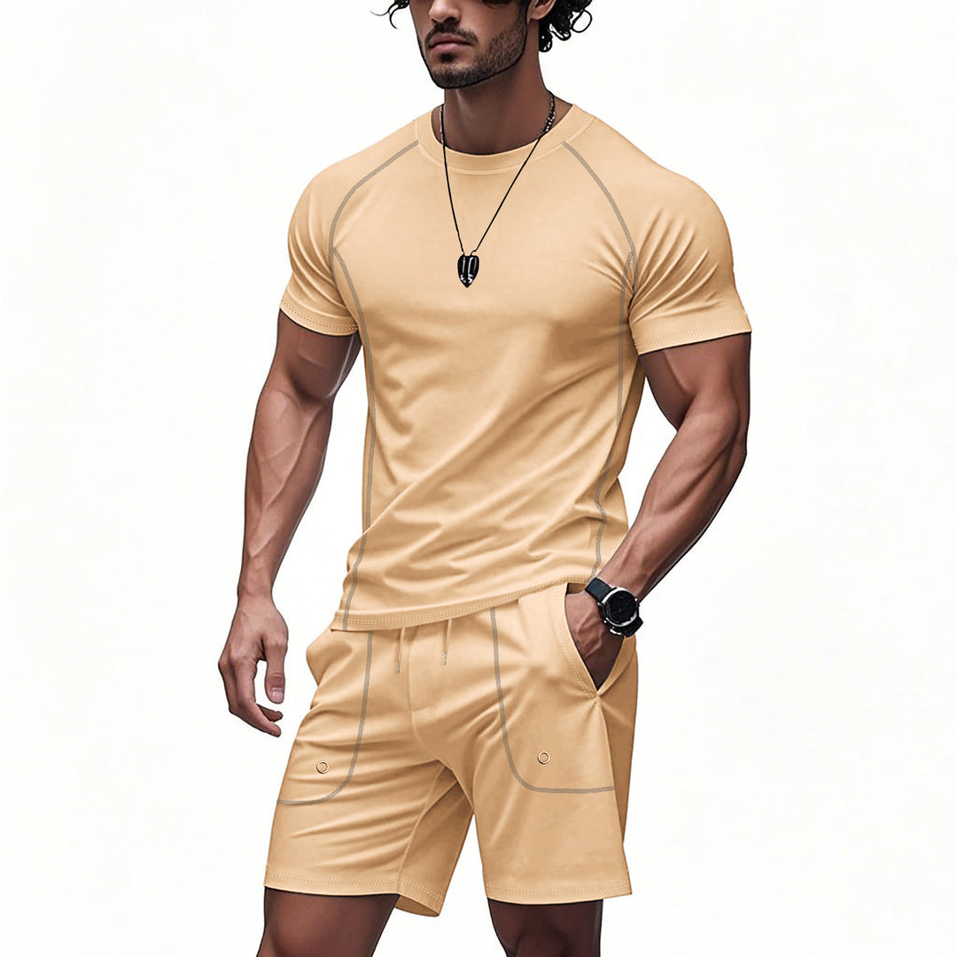 Men's sporty two-piece set made of breathable functional jersey with raglan sleeves Mune Fashion
