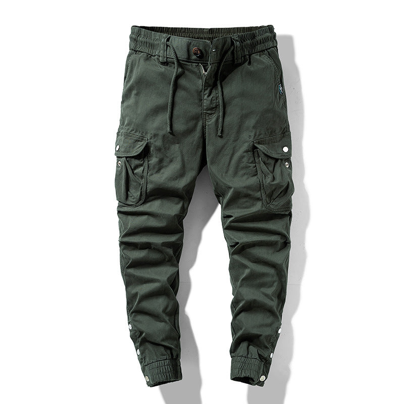 Herren Cargo-Joggerhose im Utility-Look mit elastischem Bund, Mehrfach-Taschen und gerippten Beinabschlüssen Mune Fashion